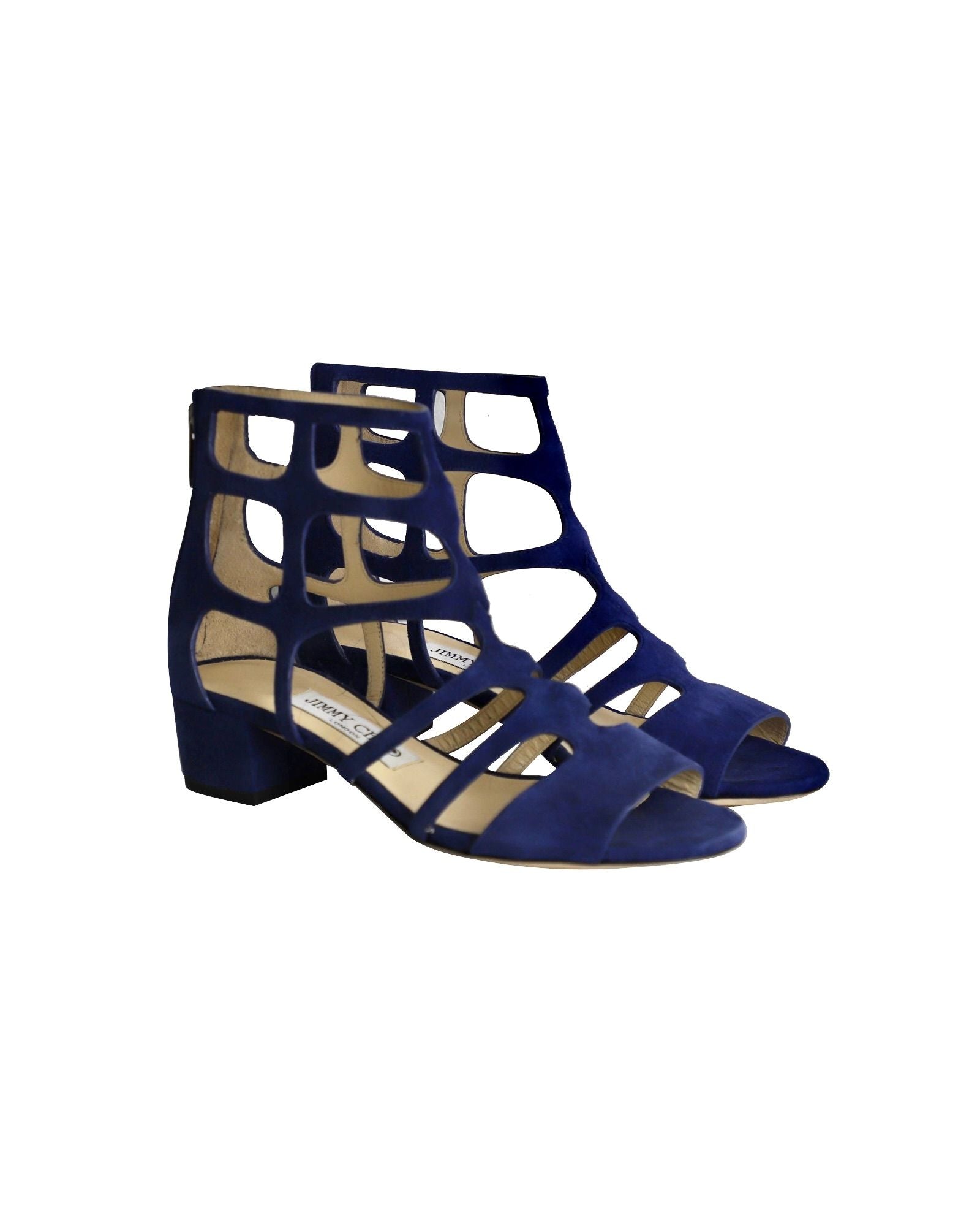 Women's Jimmy Choo Ren 35 Sandals in Blue Suede