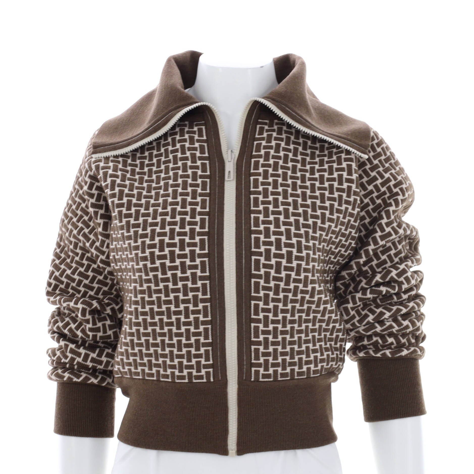 Women's Mosaique Knitted Zip Jacket Jacquard