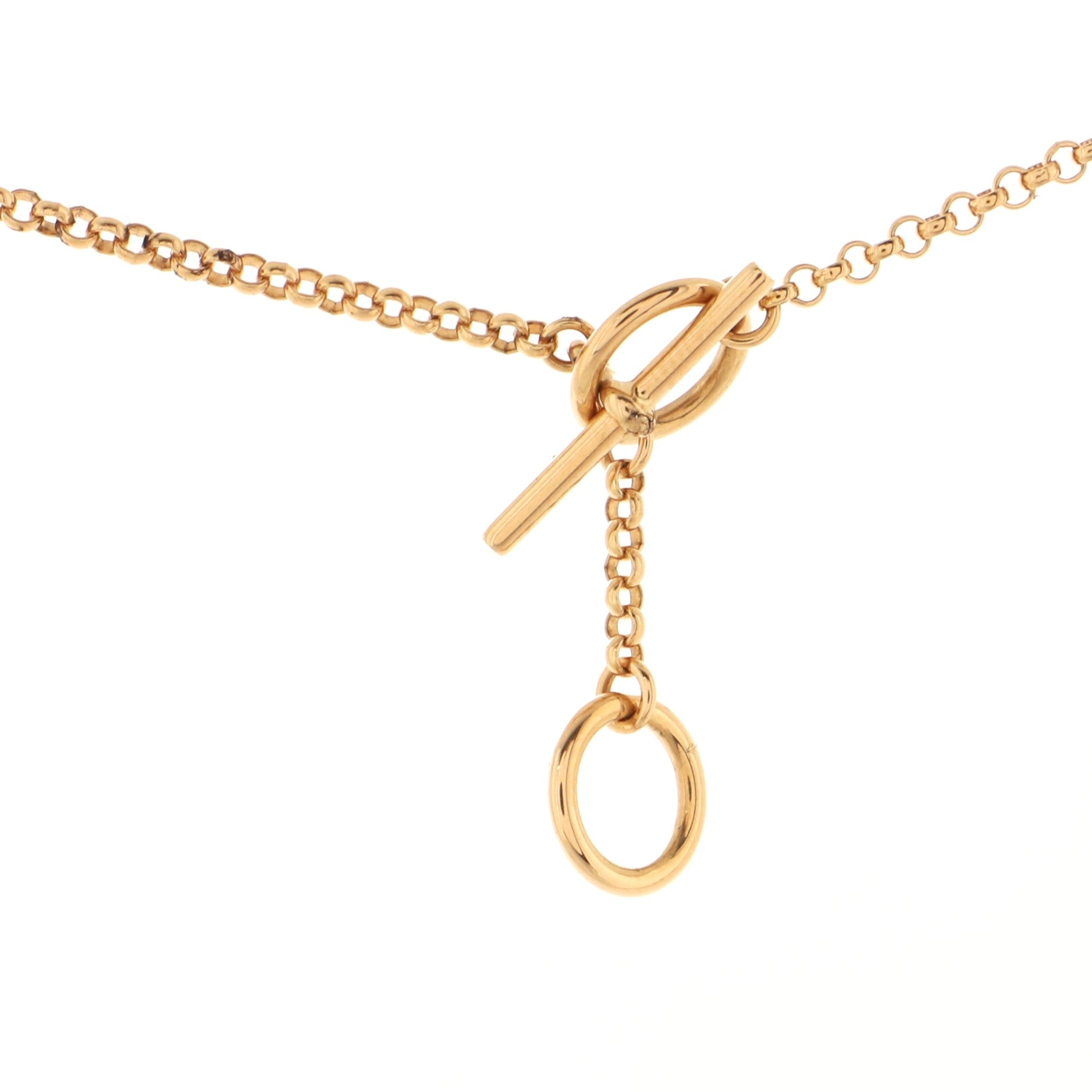 Gambade H Pendant Necklace 18K Rose Gold with Diamond