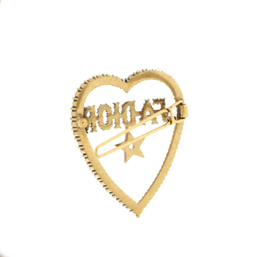J'Adior Heart Barrette Metal with Crystals