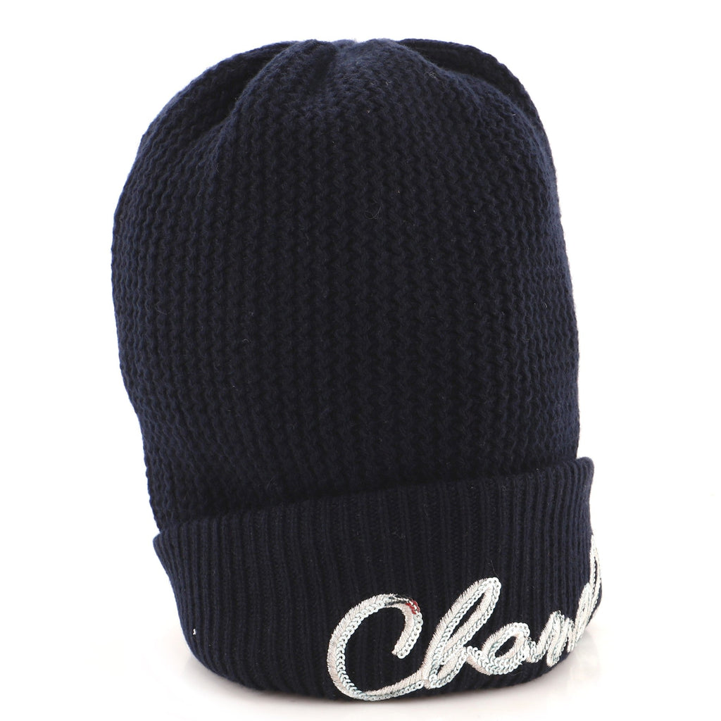 Logo Beanie Cashmere with Sequins