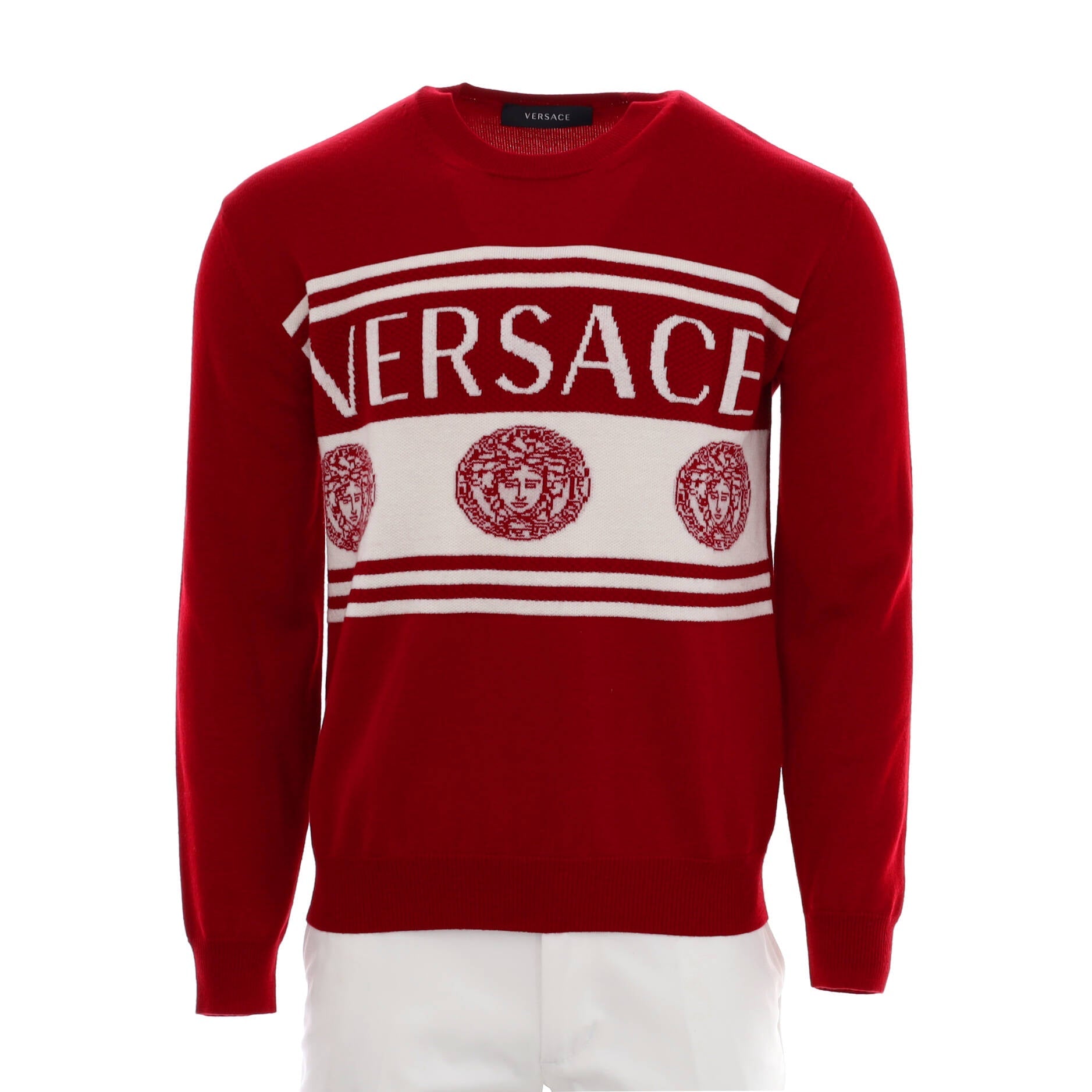 Men's Logo Intarsia Sweater Wool