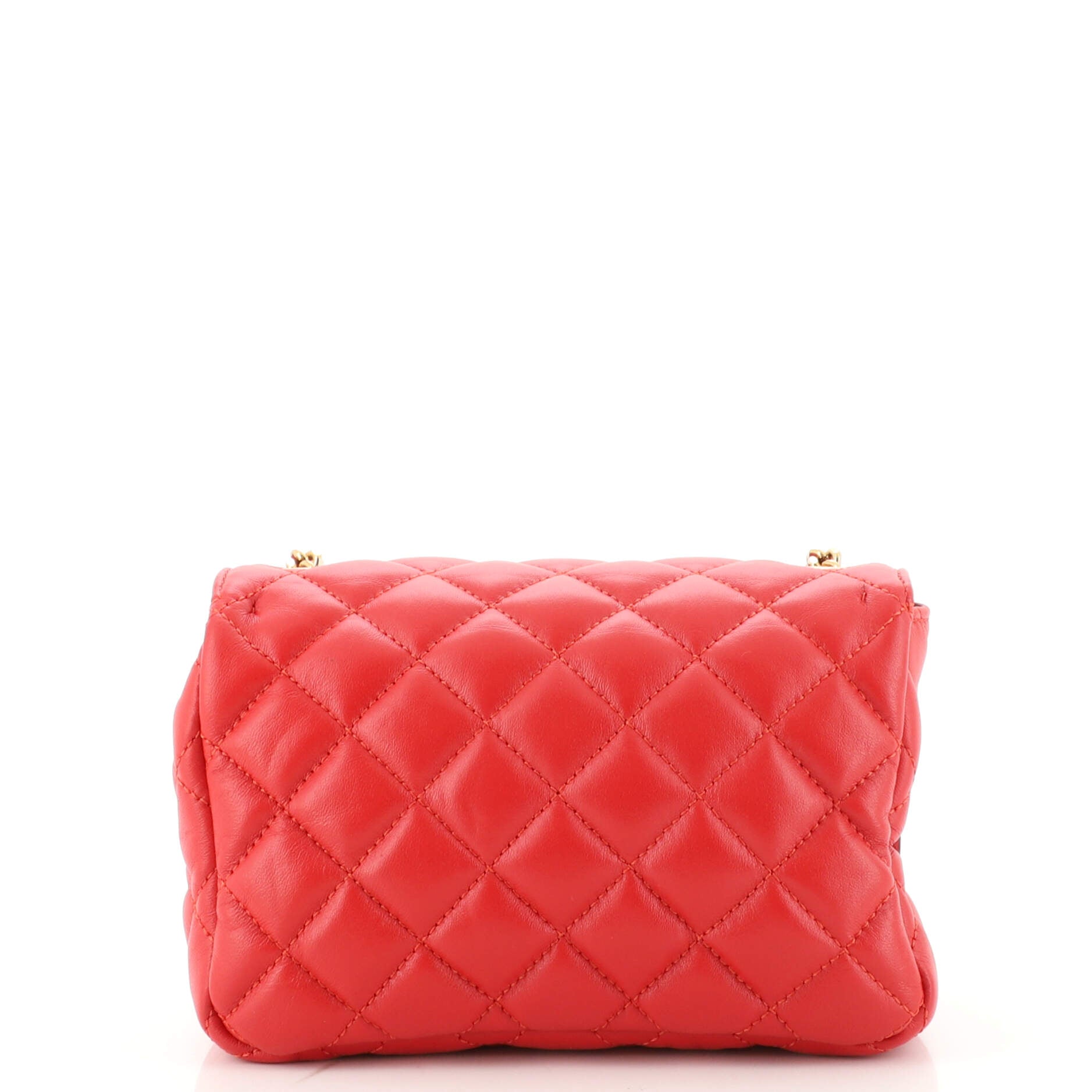 Medusa Icon Chain Flap Bag Quilted Leather Mini