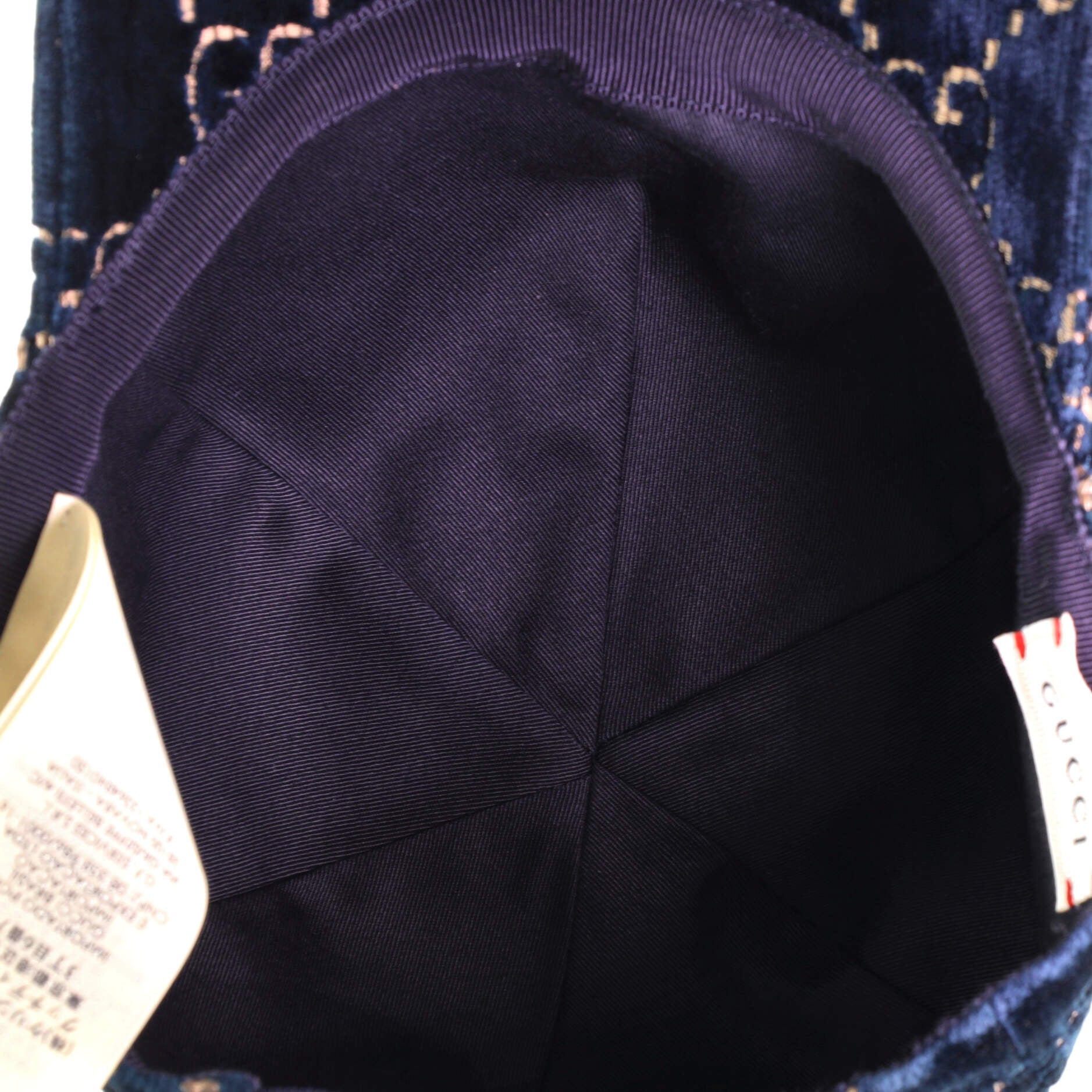 Baseball Cap GG Velvet Large