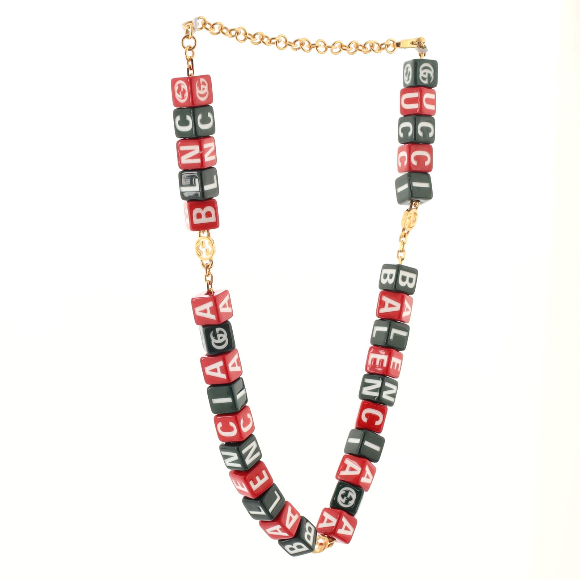 x Balenciaga The Hacker Project Symbols Necklace Metal with Resin