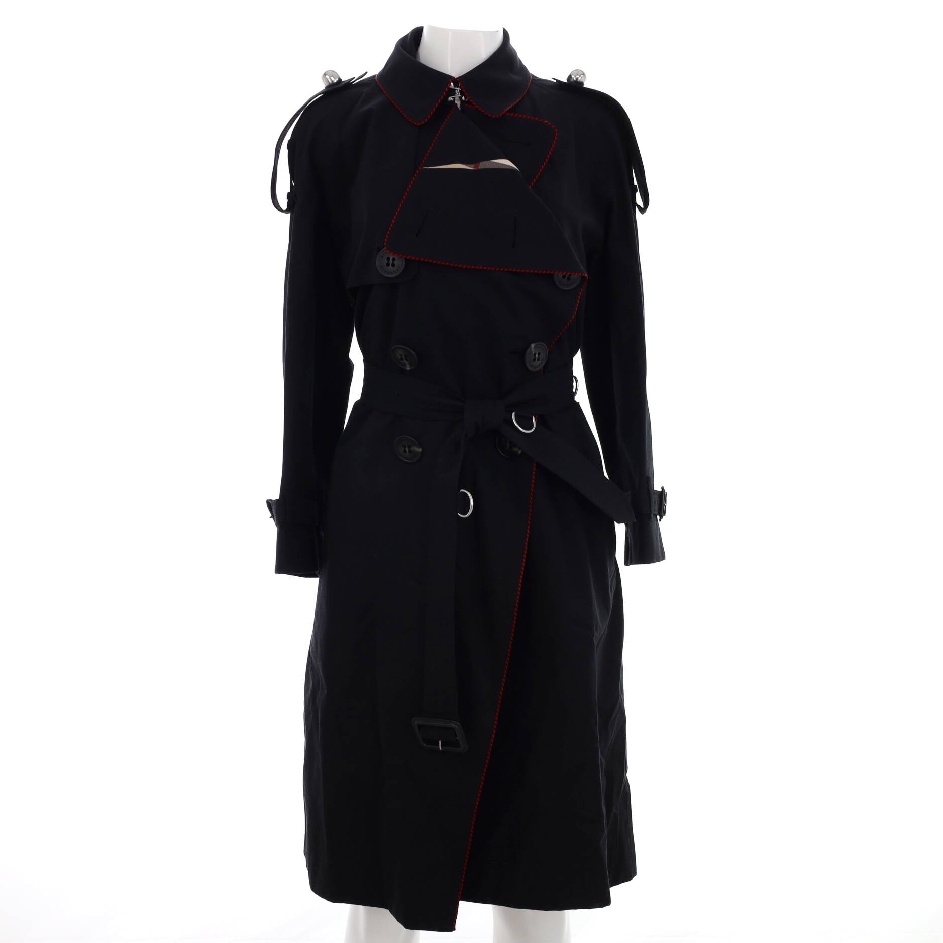 x Barneys Women's Mid-Length Trench Coat Cotton