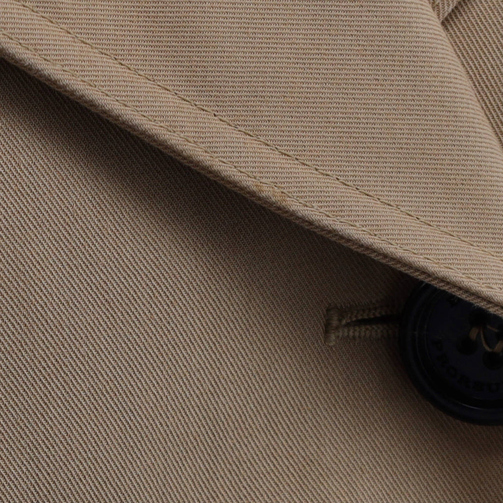 Women's Double Breasted Belted Mid-Length Trench Coat Cotton