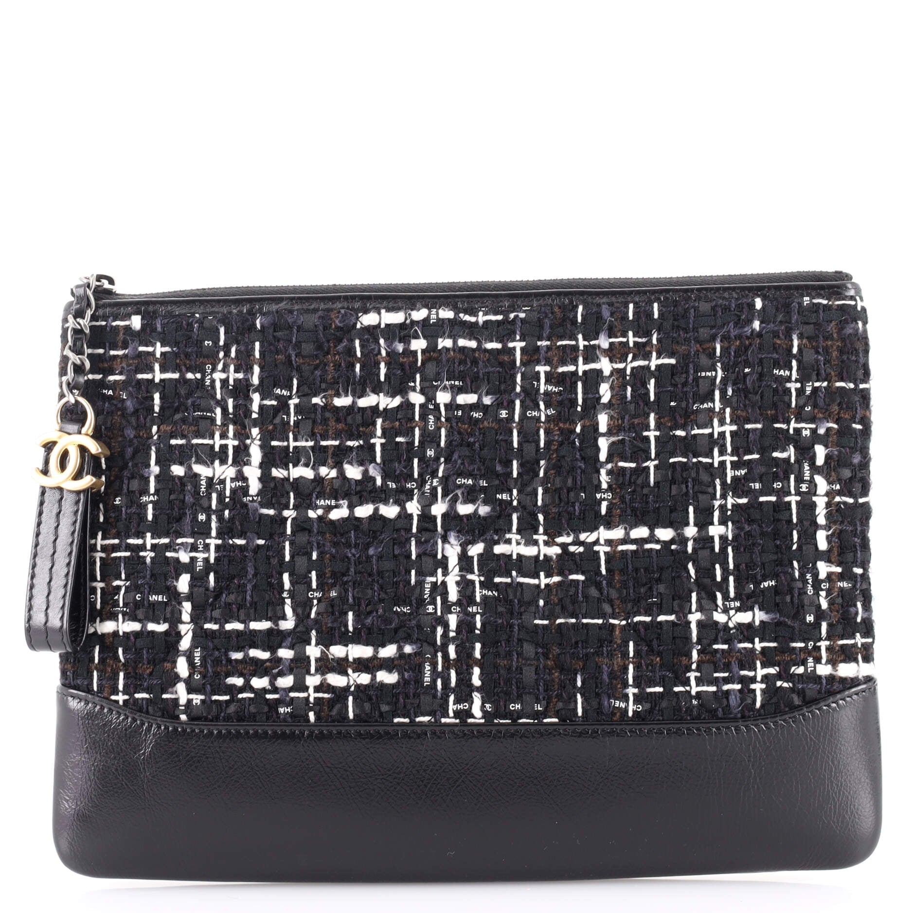 Gabrielle O Case Clutch Quilted Tweed and Calfskin Medium