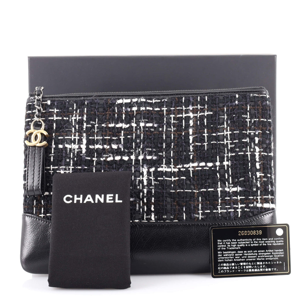Gabrielle O Case Clutch Quilted Tweed and Calfskin Medium