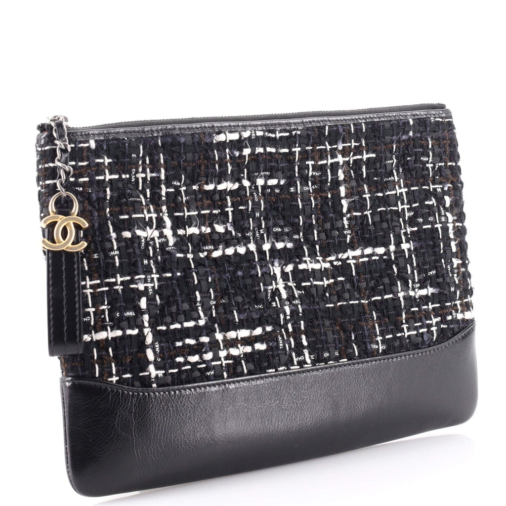 Gabrielle O Case Clutch Quilted Tweed and Calfskin Medium