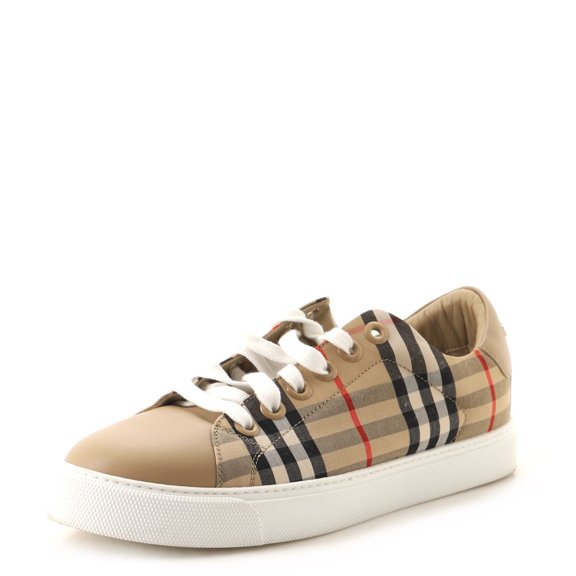 Women's Albridge Sneakers Vintage Check Canvas and Leather