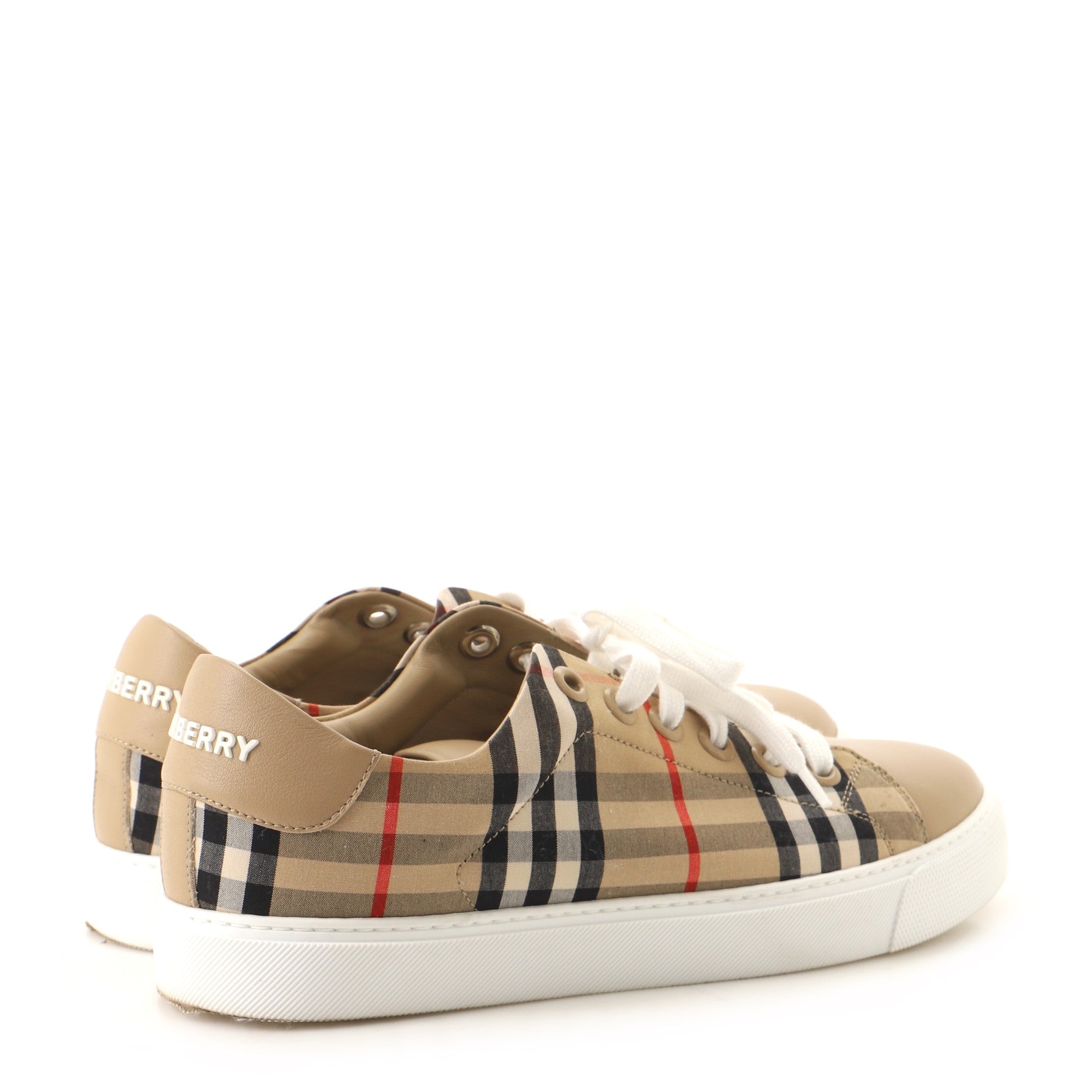 Women's Albridge Sneakers Vintage Check Canvas and Leather