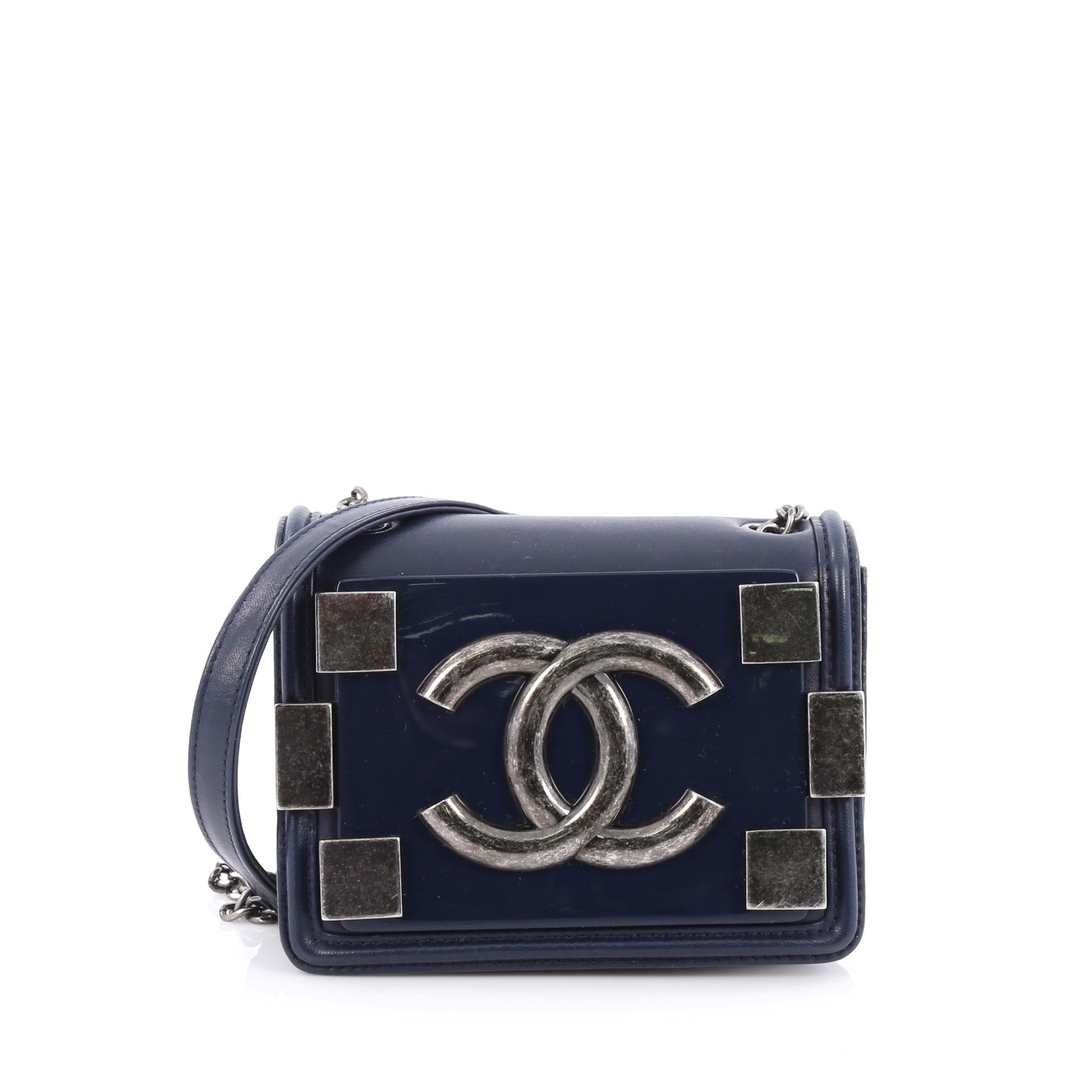 Boy Brick Flap Bag Lambskin and Plexiglass Mini