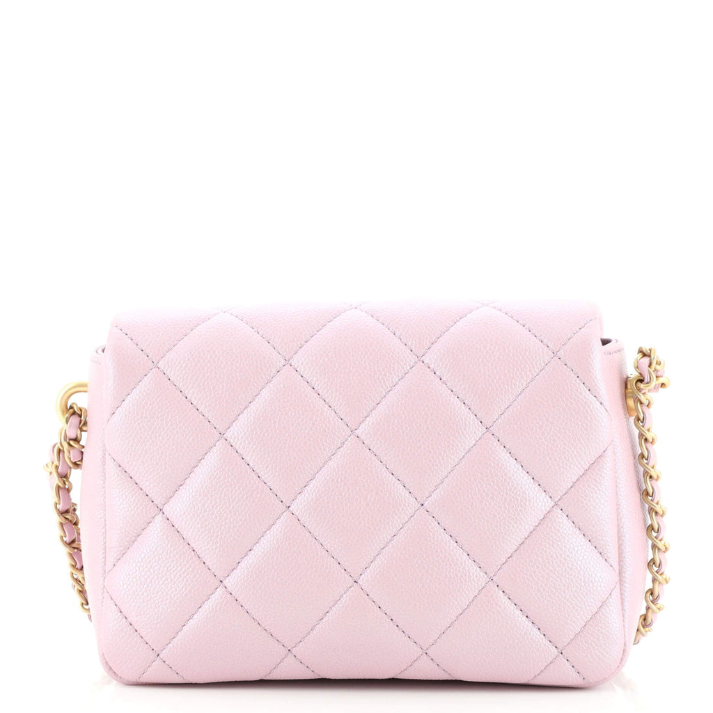 My Perfect Adjustable Chain Flap Bag Quilted Iridescent Caviar Mini