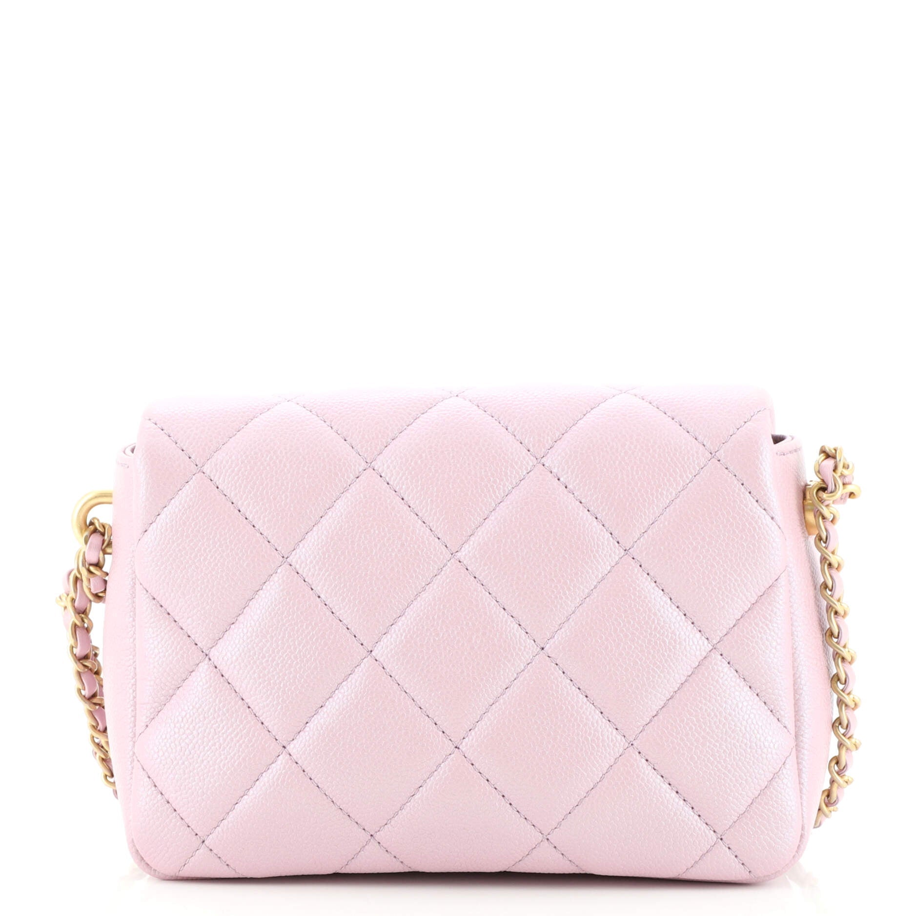 My Perfect Adjustable Chain Flap Bag Quilted Iridescent Caviar Mini