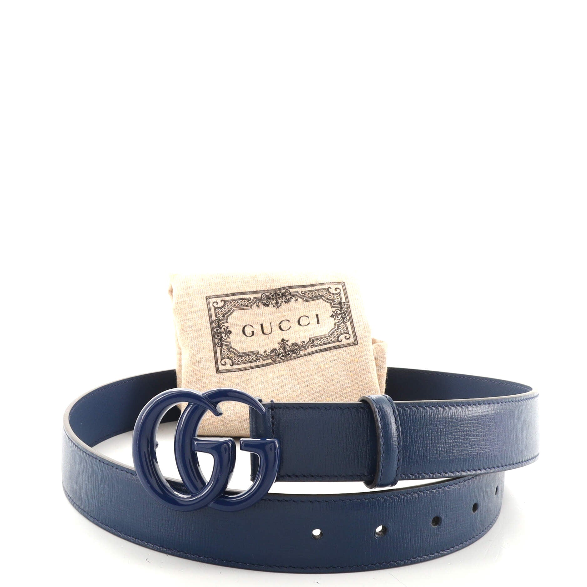 GG Marmont Belt Leather Thin 80