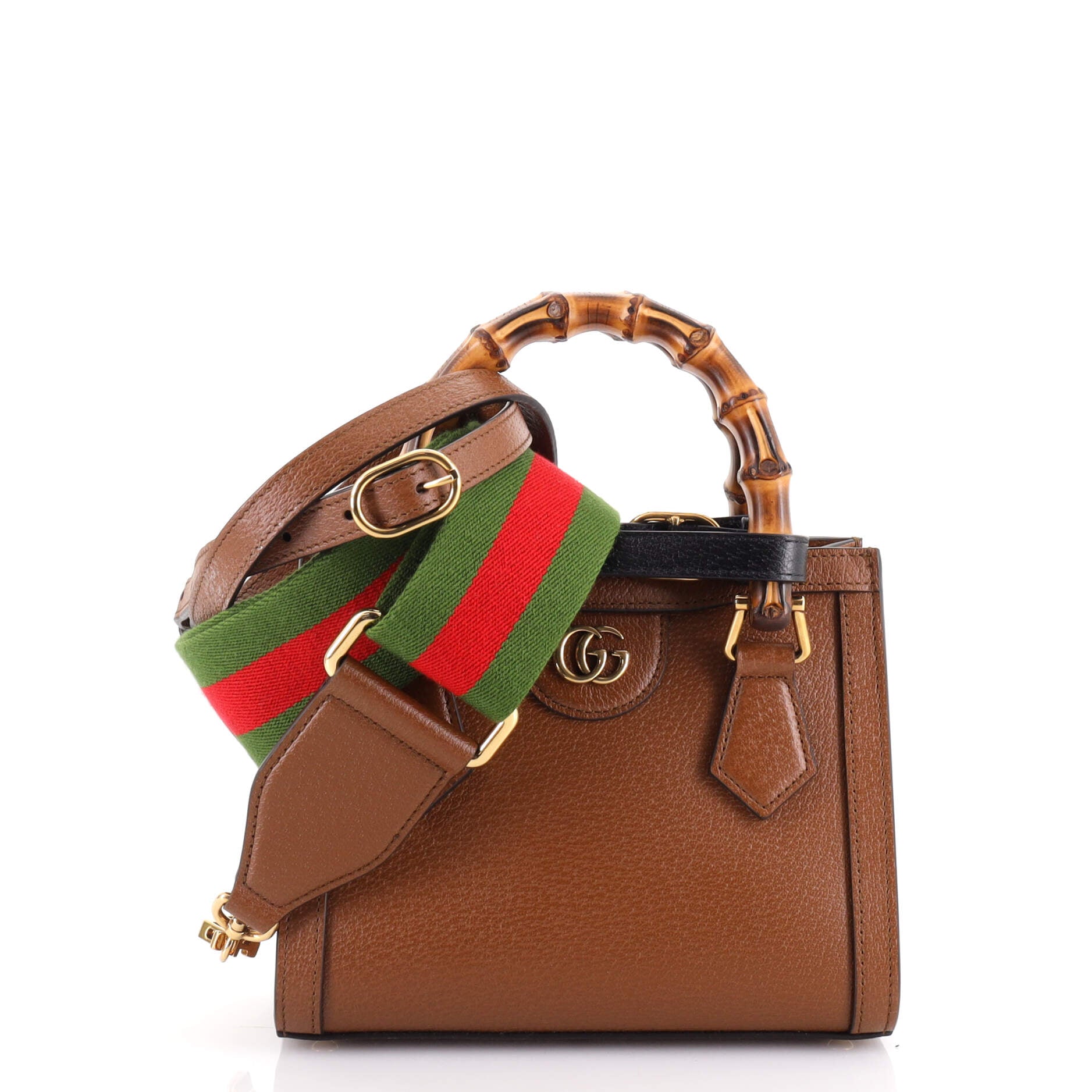 Diana NM Bamboo Handle Tote Leather Mini
