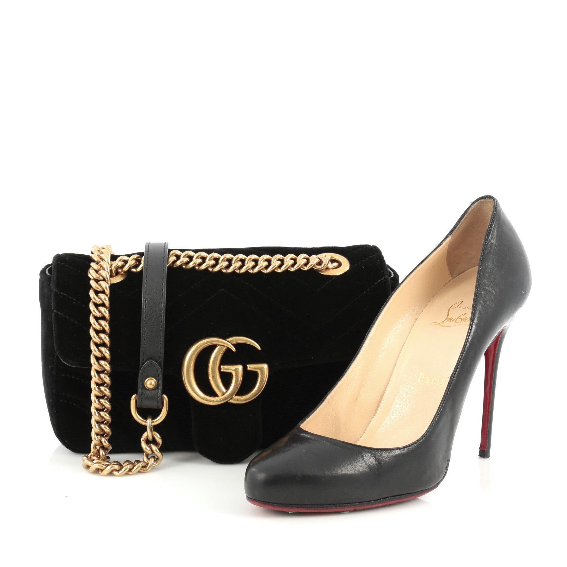 Marmont Flap Bag Quilted Velvet Mini
