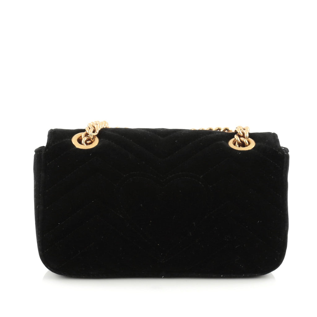 Marmont Flap Bag Quilted Velvet Mini
