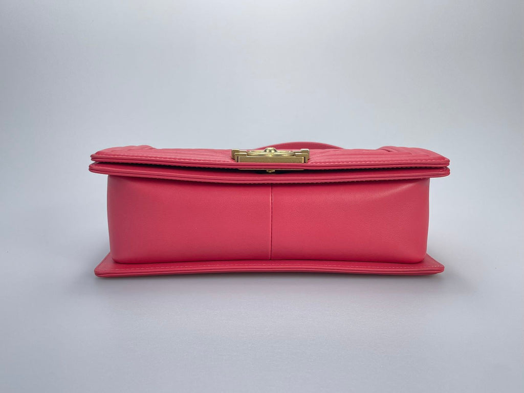 Chanel Medium Le boy Bag in Hot Pink with Gold Hardware