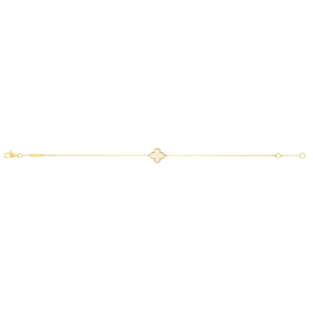 Sweet Alhambra Bracelet 18K Yellow Gold and Mother of Pearl