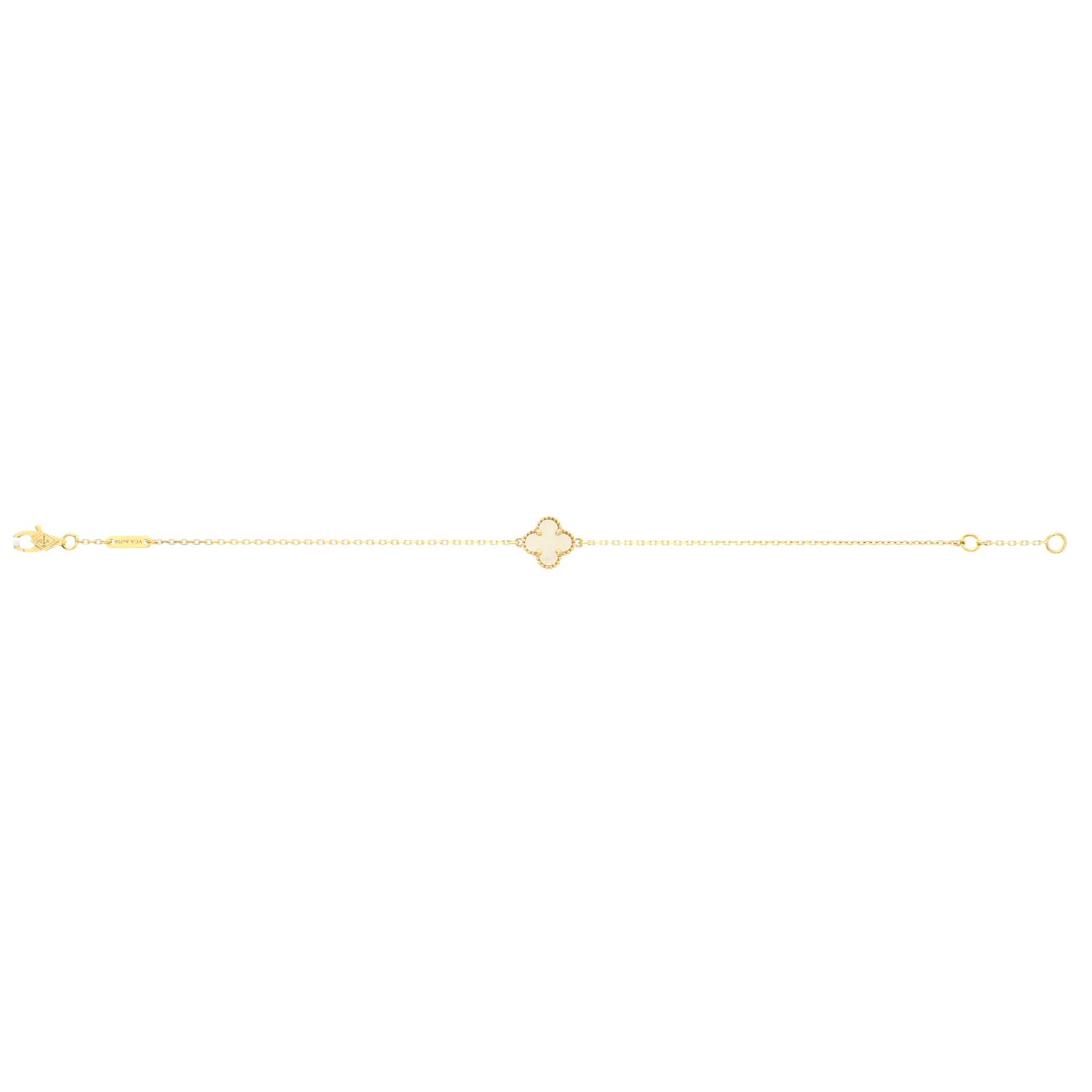 Sweet Alhambra Bracelet 18K Yellow Gold and Mother of Pearl