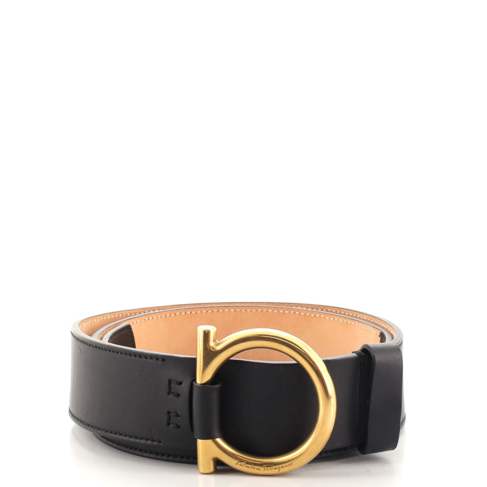Gancini Belt Leather Wide 90