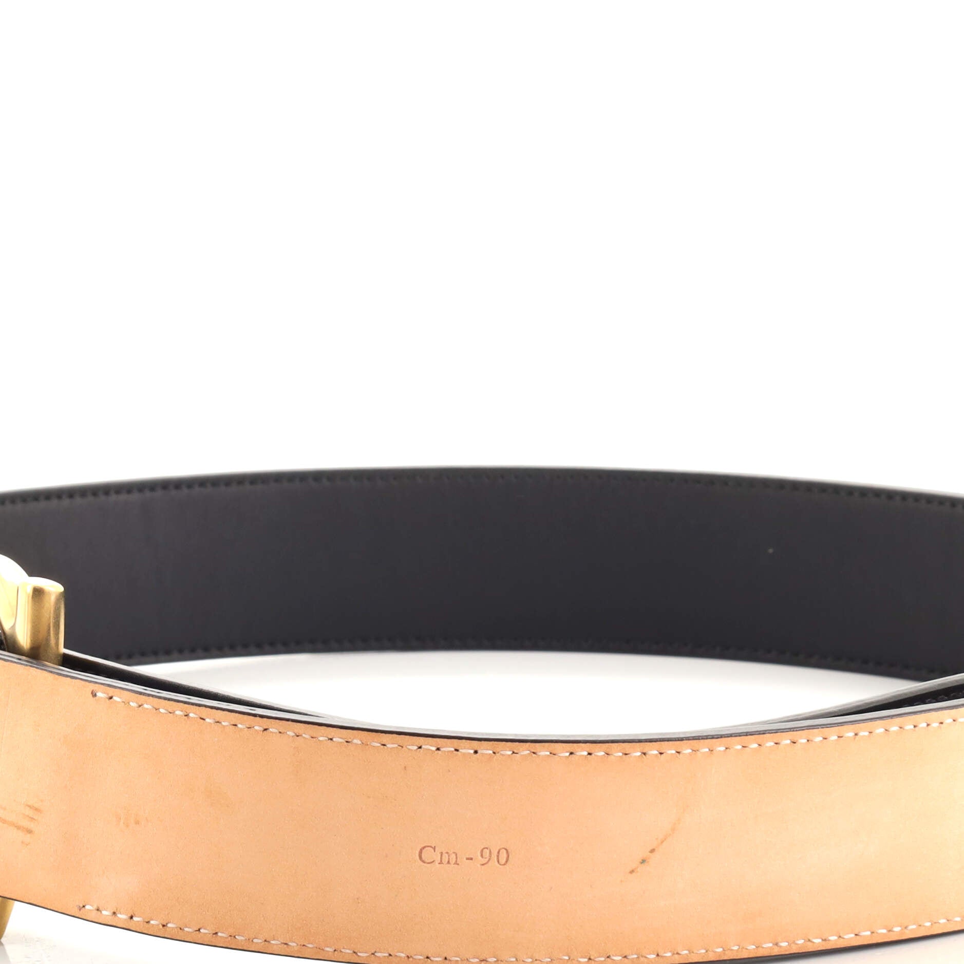 Gancini Belt Leather Wide 90