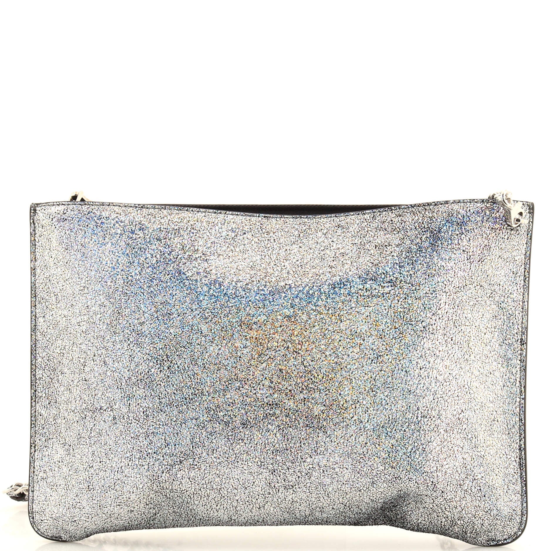 Loubiposh Clutch Spiked Glitter Patent