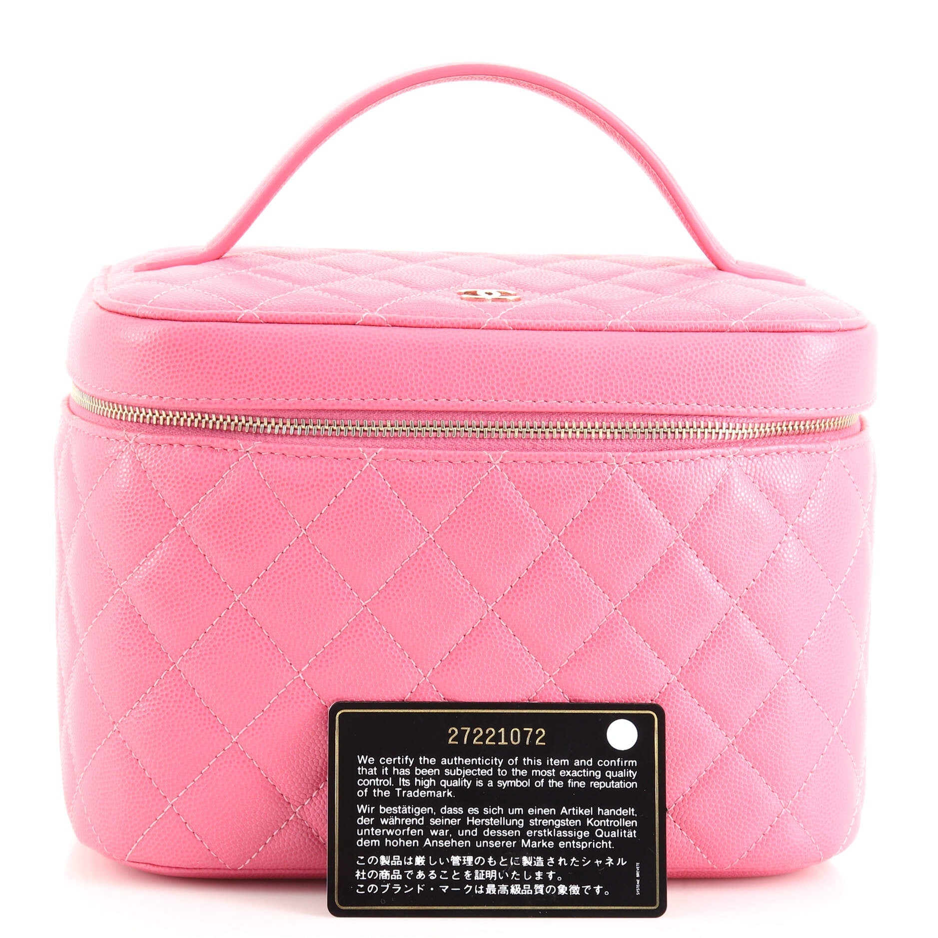 Classic Vanity Case Quilted Caviar Medium