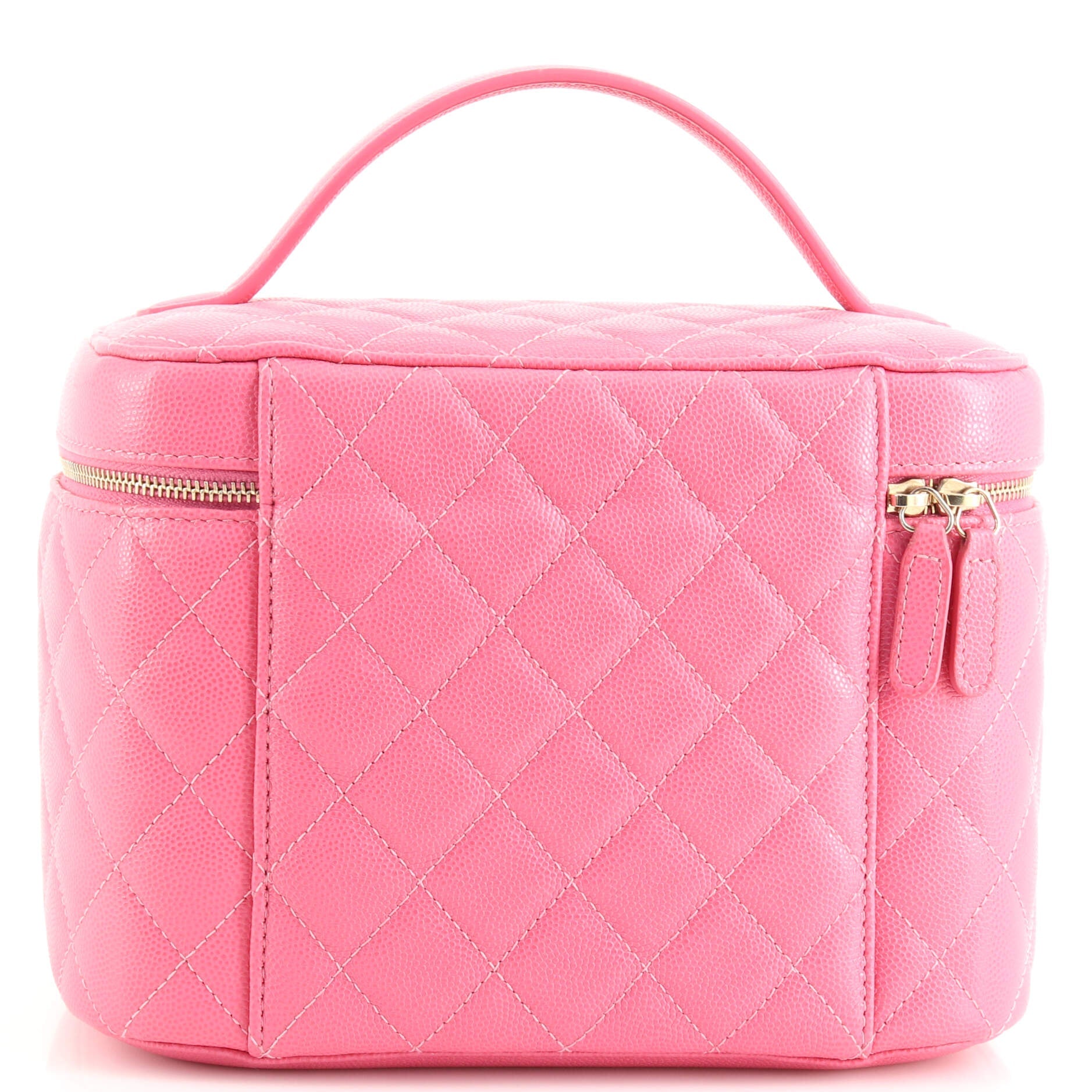 Classic Vanity Case Quilted Caviar Medium