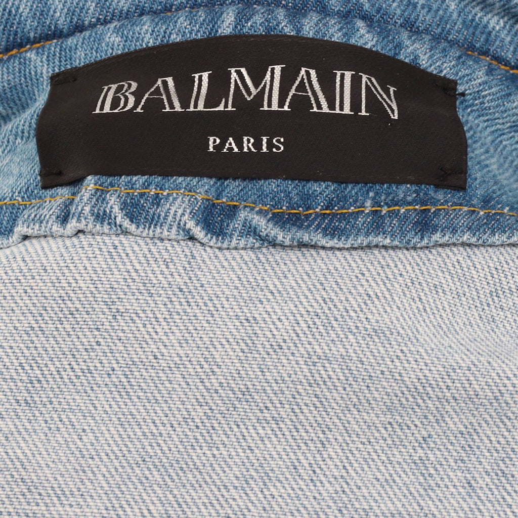 Women's Biker Jacket Crystal Embellished Denim