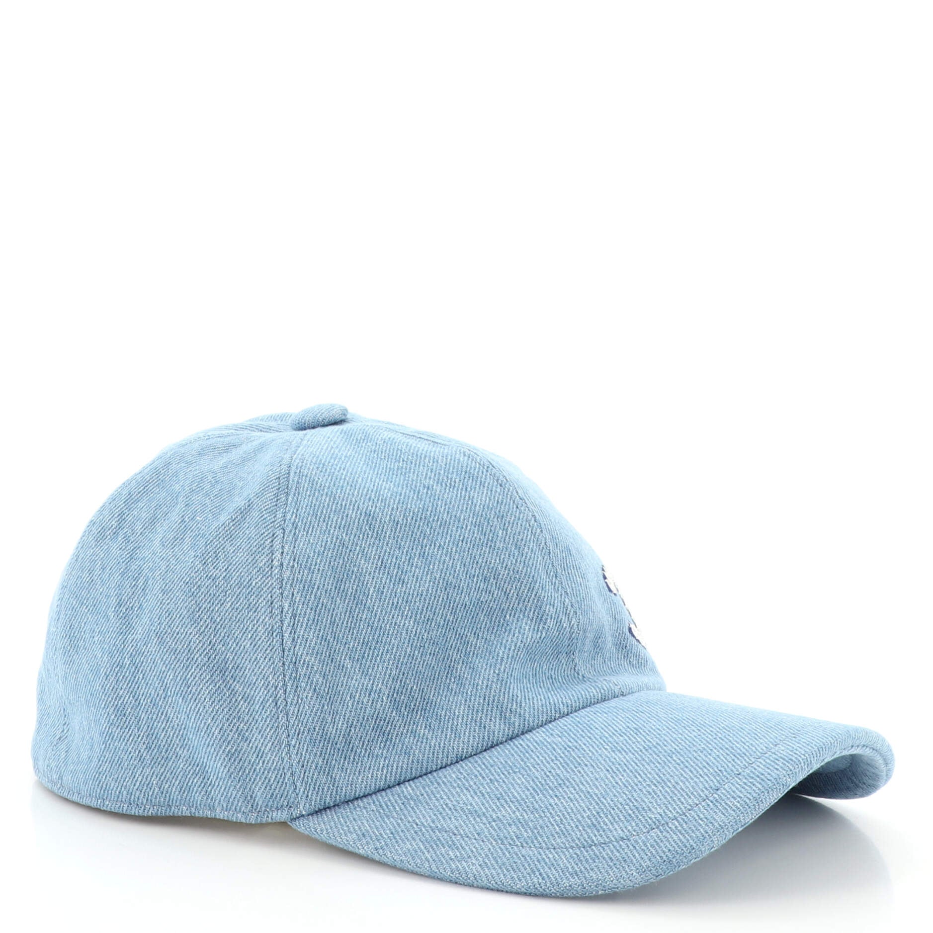 CC Baseball Cap Sequin Embellished Denim