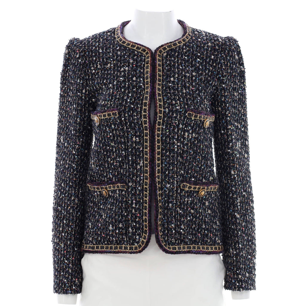 Women's Four Pocket Chain Around Jacket Tweed