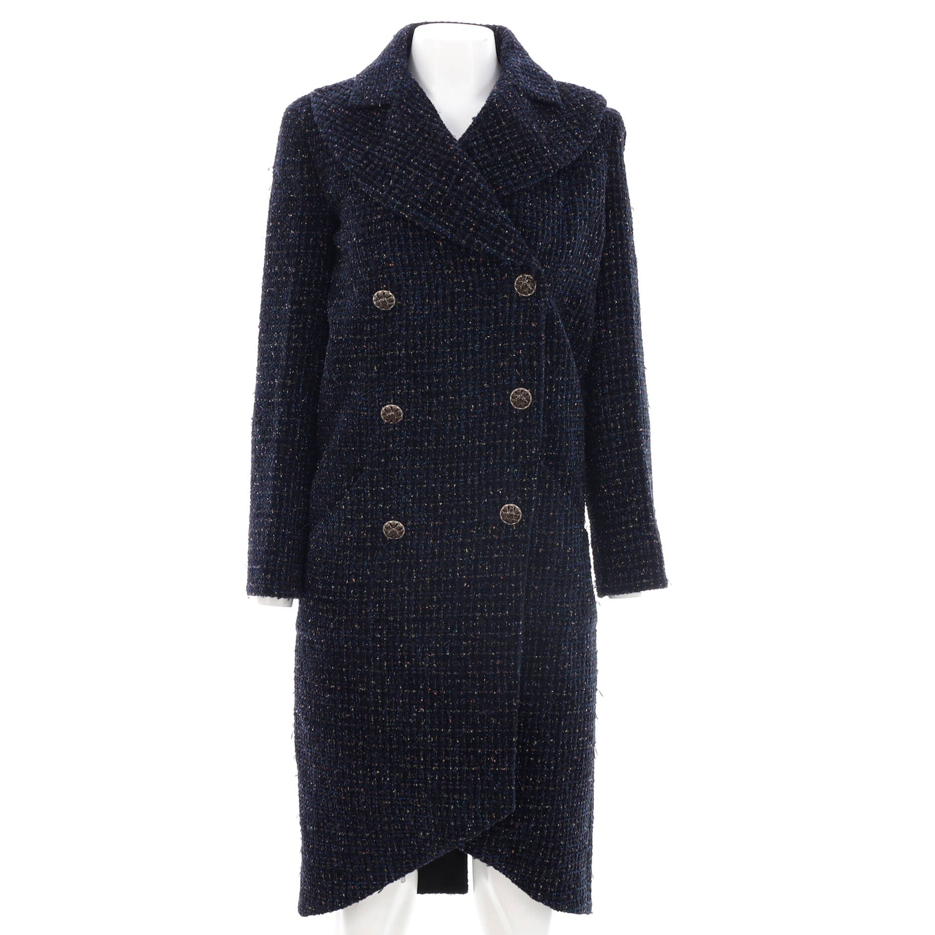 Women's Double Breasted Trench Coat Tweed