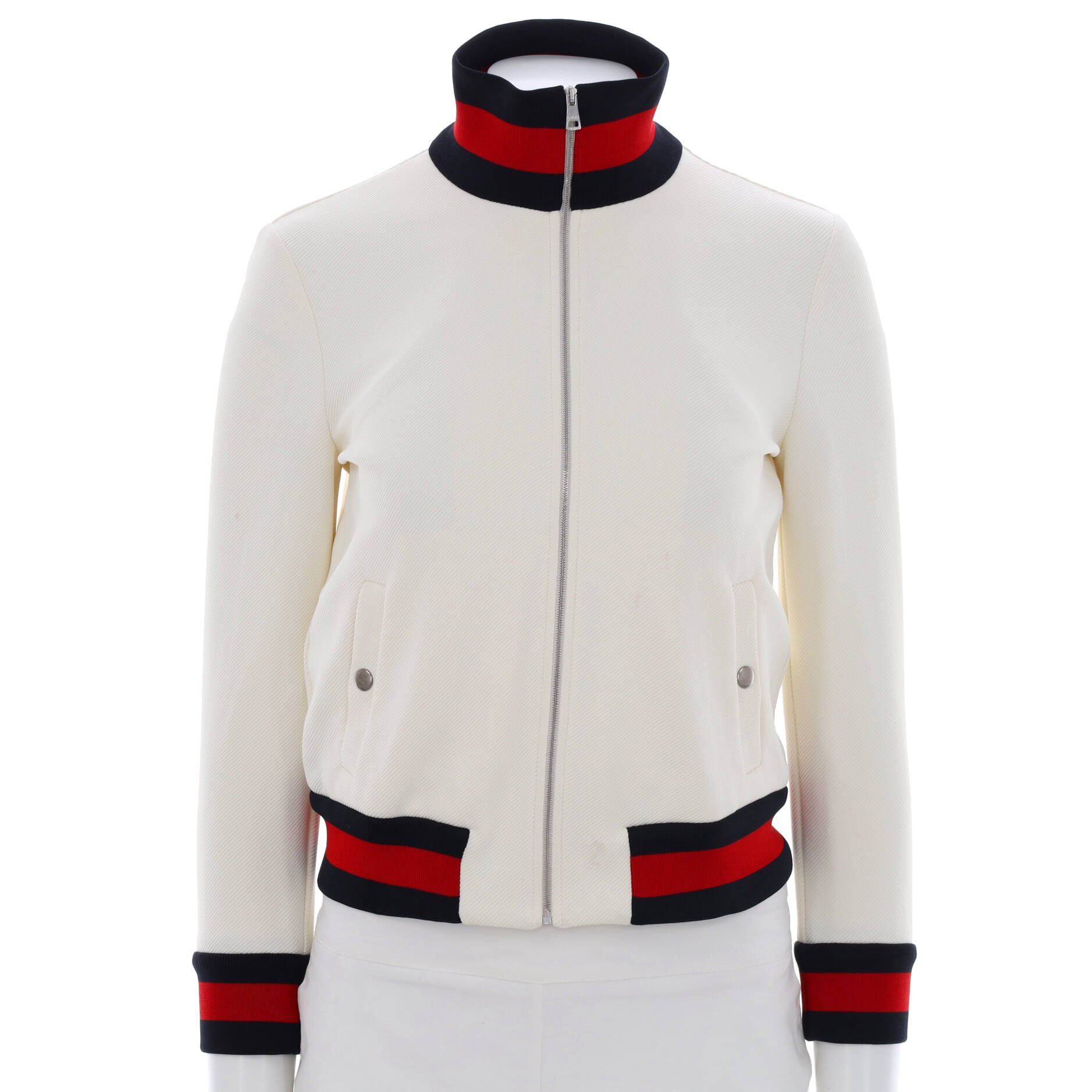 Women's Zip Up Collar Bomber Jacket Nylon