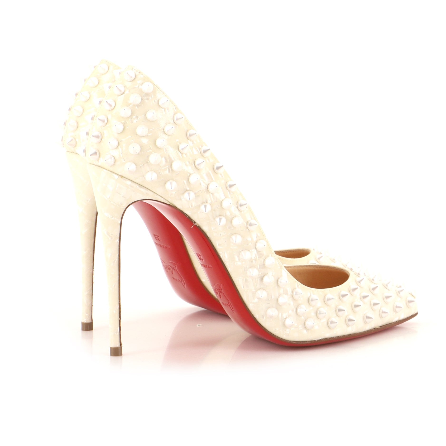 Women's Follies Spikes Pumps Spiked Glitter Leather 100