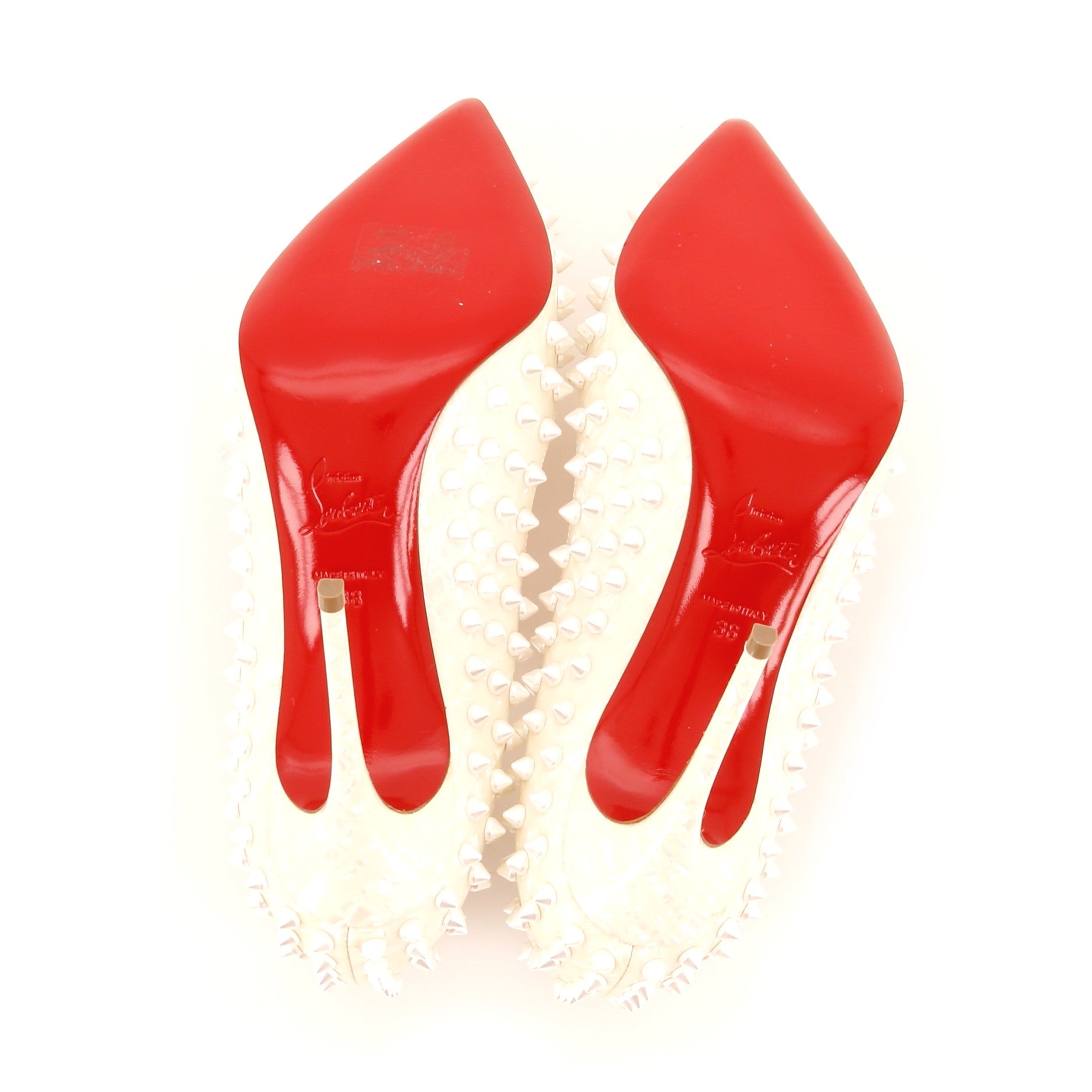 Women's Follies Spikes Pumps Spiked Glitter Leather 100