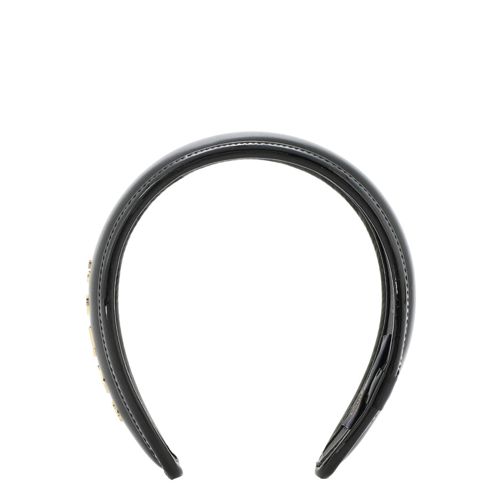5 Flowers Headband Leather with Metal Detail