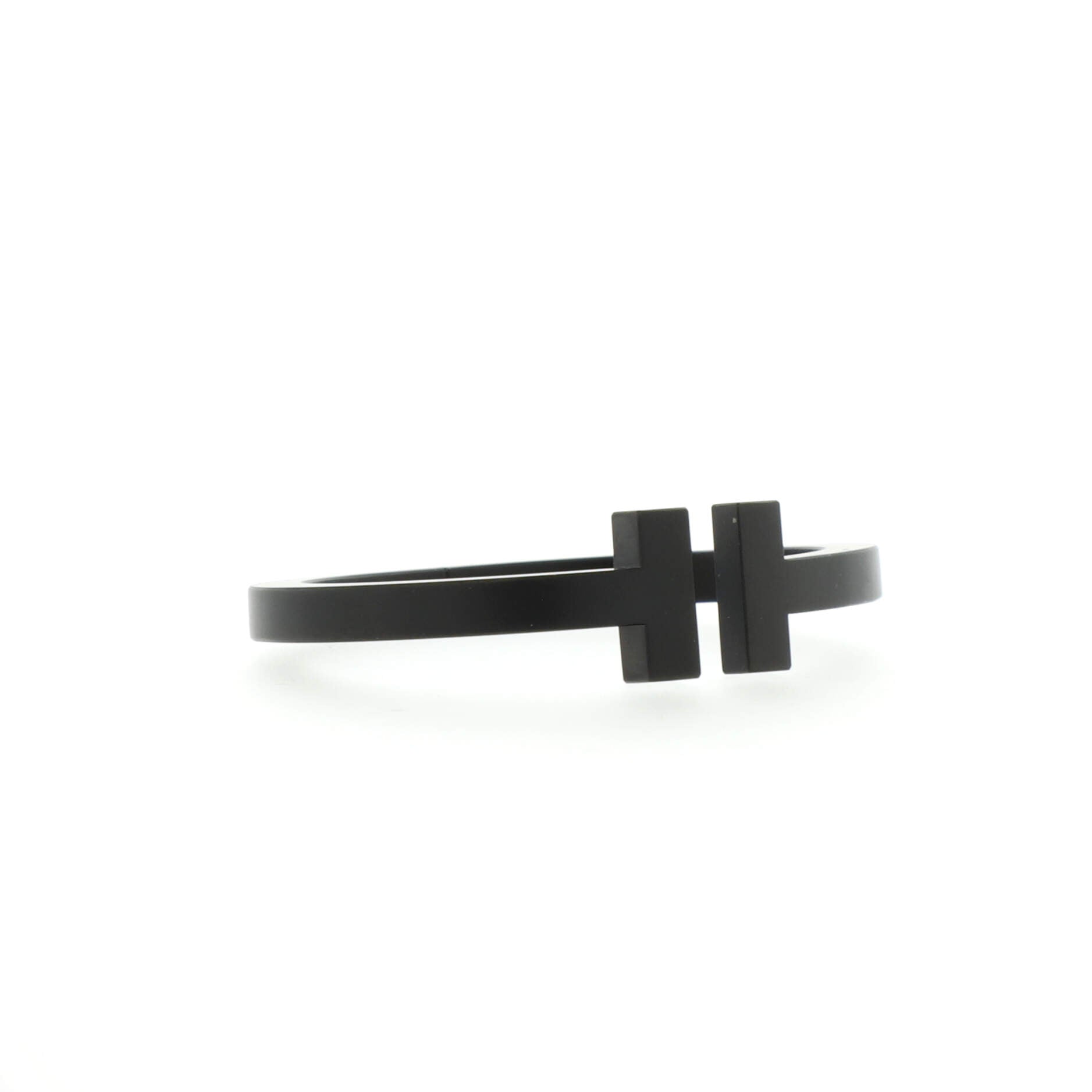 T Square Bracelet Black Coated Steel