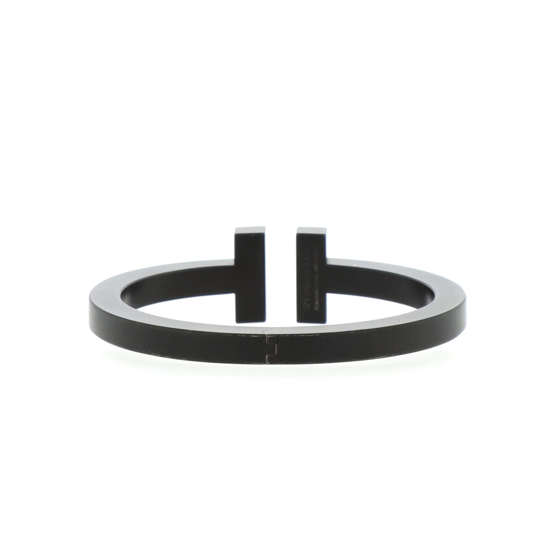 T Square Bracelet Black Coated Steel
