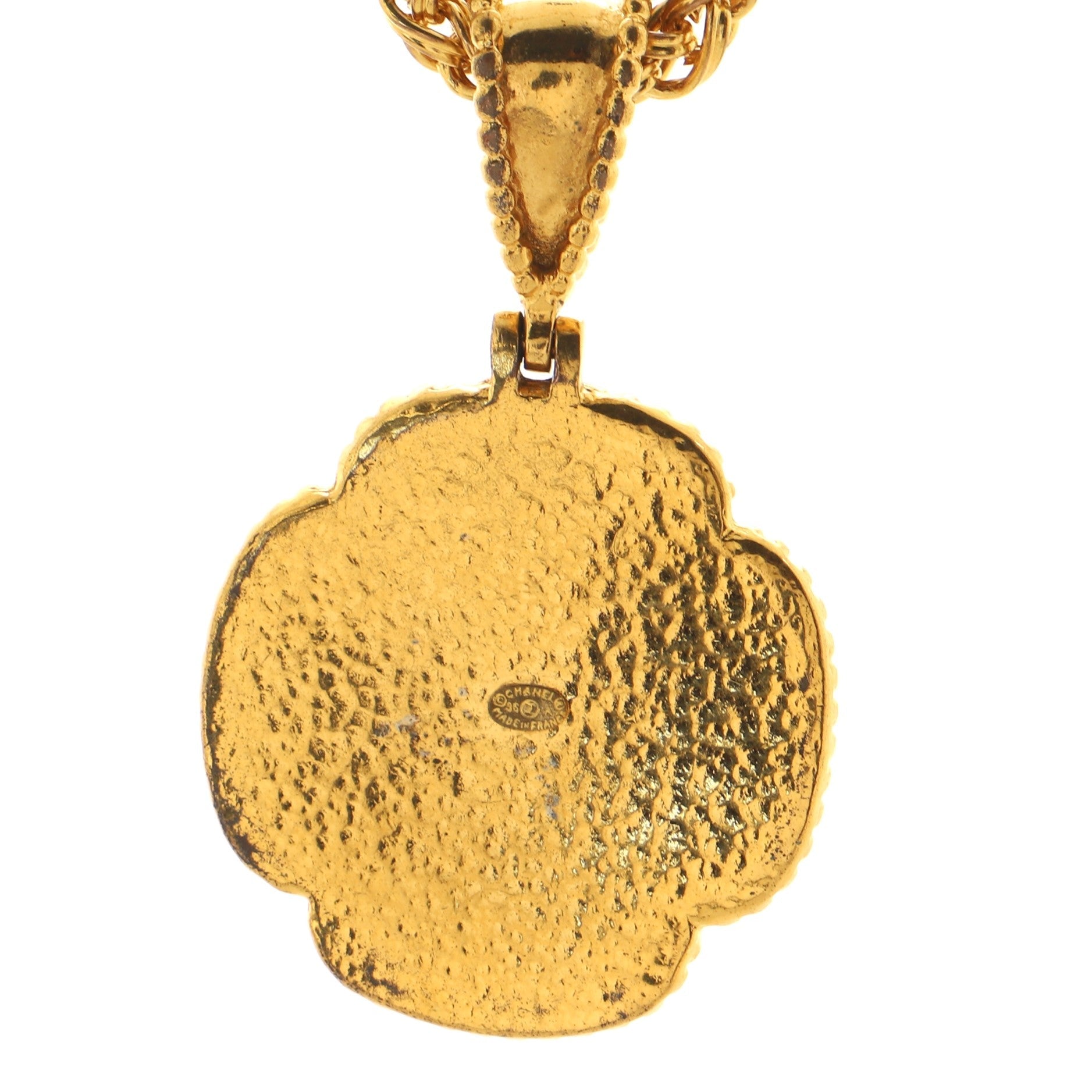Vintage CC Cross Pendant Necklace Metal