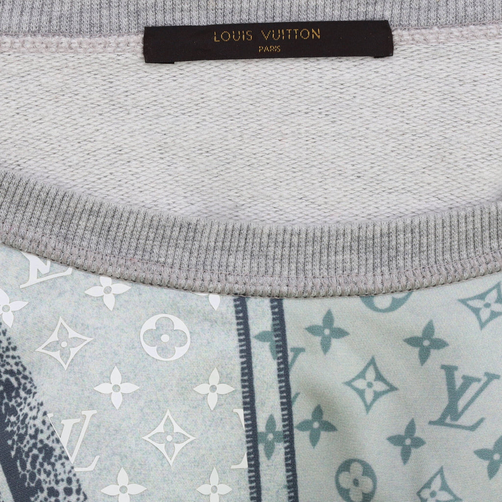 Men's Graphic Crewneck Sweater Cotton Blend