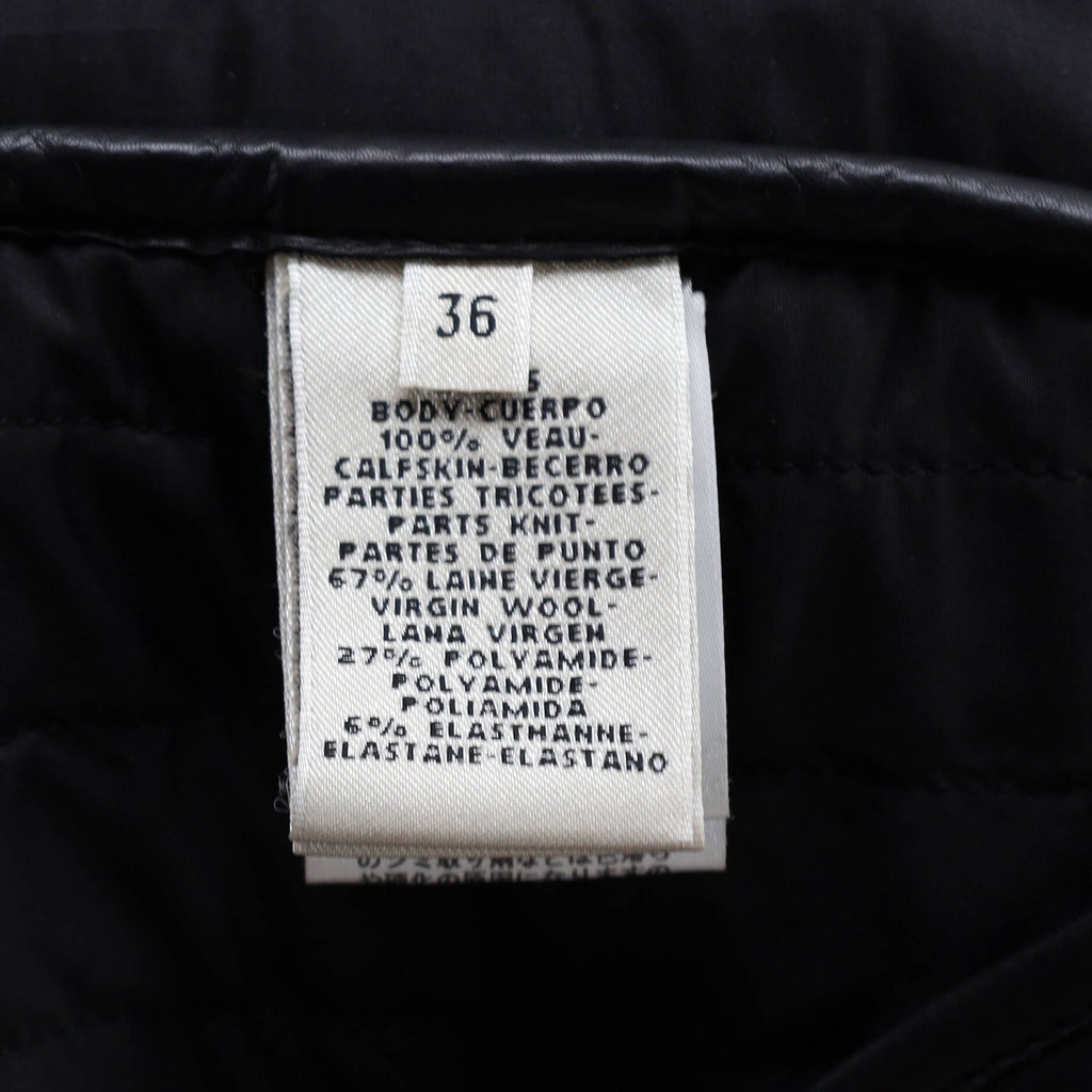 Women's Bomber Jacket Vertical Quilted Leather