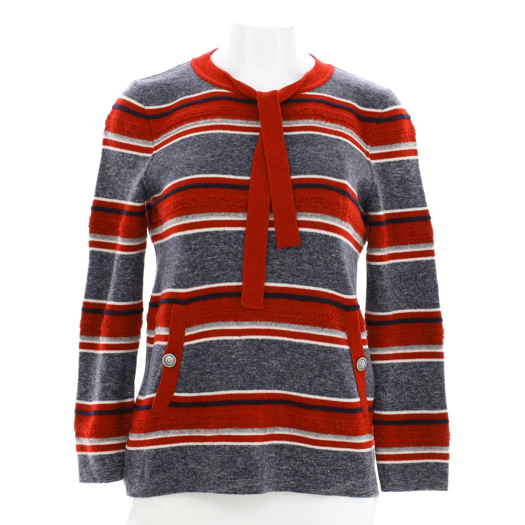Women's Ribbon Crewneck Pocket Sweater Cashmere