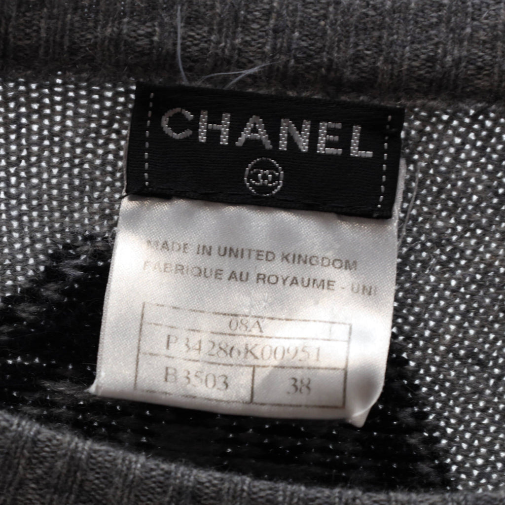 Women's Chanel Jacket Symbol Sweater Dress Cashmere