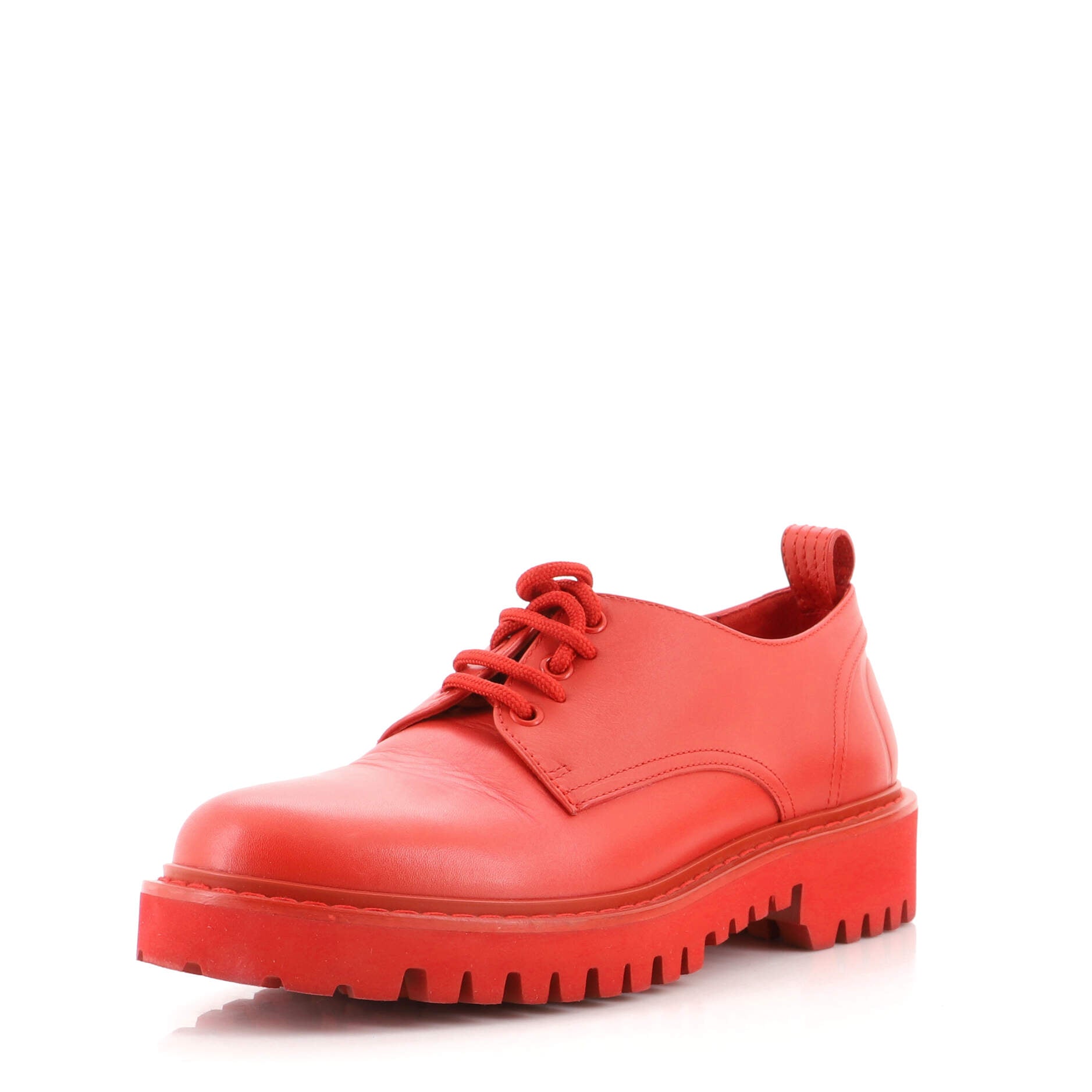 Women's Monochrome Derby Shoes Leather