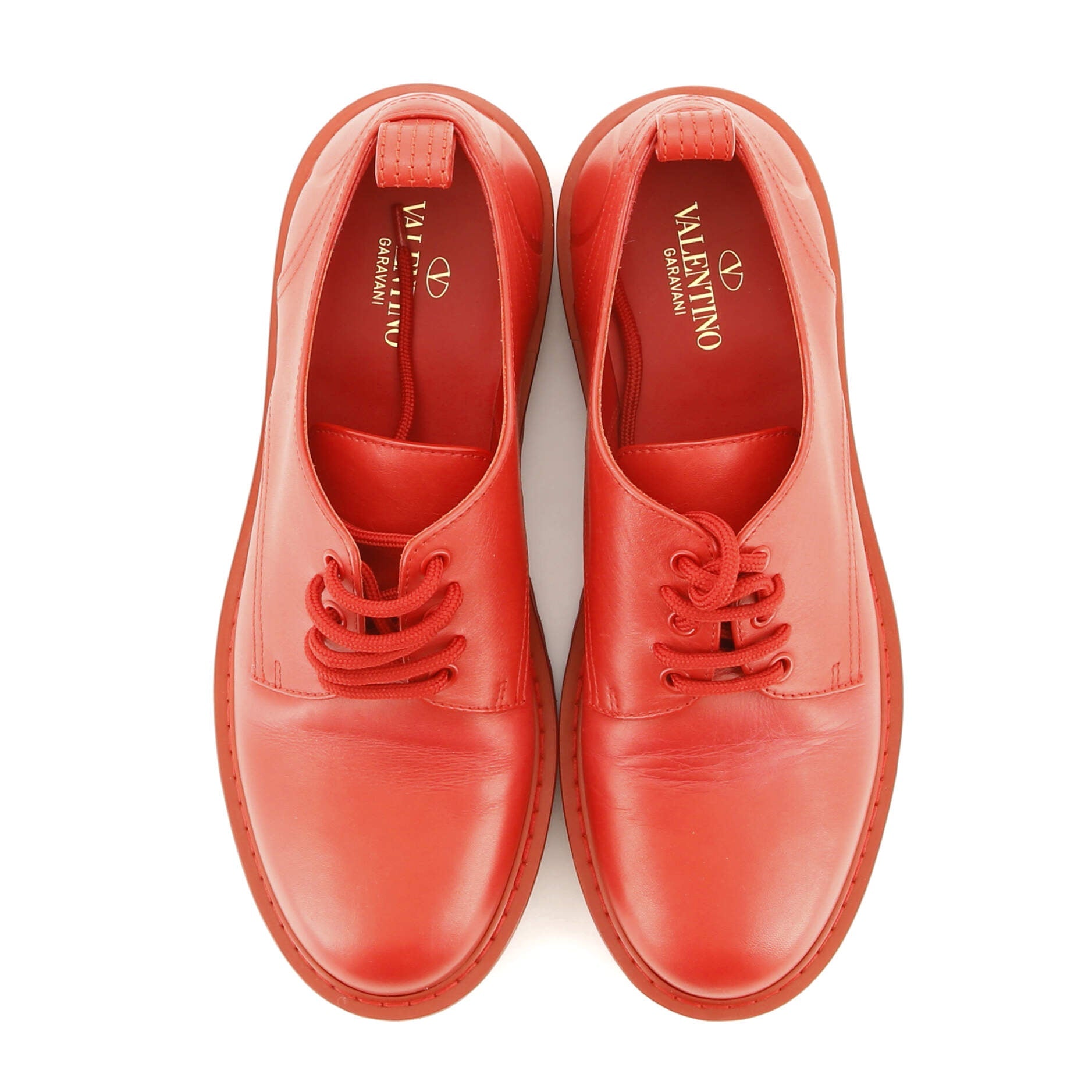 Women's Monochrome Derby Shoes Leather