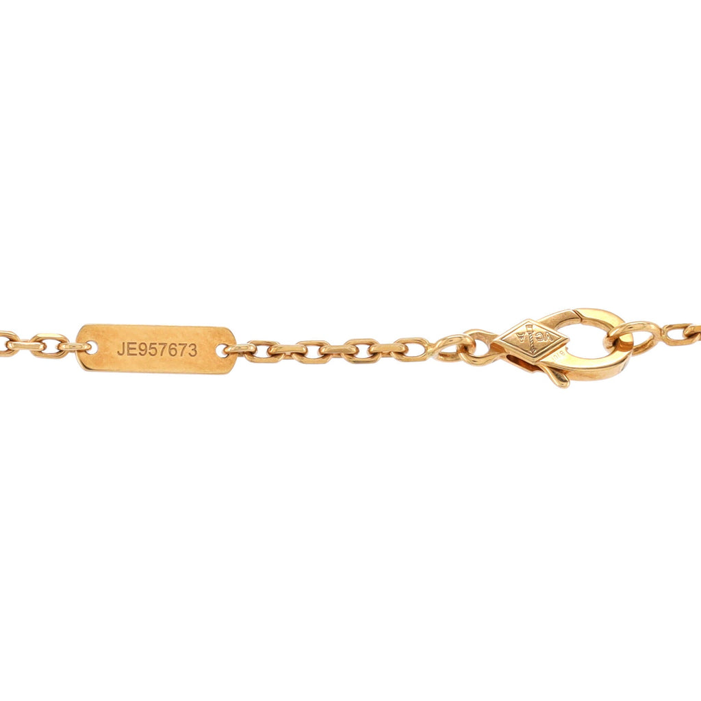 Magic Alhambra Pendant Necklace 18K Yellow Gold and Malachite