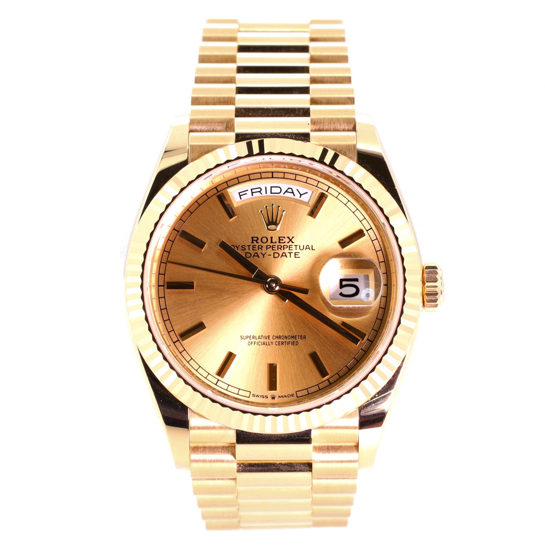 Oyster Perpetual President Day-Date Automatic Watch Yellow Gold 36